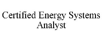 CERTIFIED ENERGY SYSTEMS ANALYST