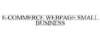 E-COMMERCE WEBPAGE SMALL BUSINESS