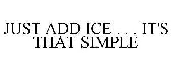 JUST ADD ICE . . . IT'S THAT SIMPLE