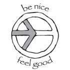 BE NICE FEEL GOOD