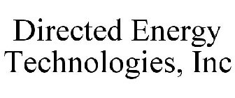 DIRECTED ENERGY TECHNOLOGIES, INC