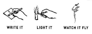 WRITE IT LIGHT IT WATCH IT FLY