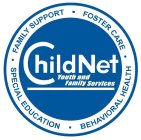 CHILDNET YOUTH AND FAMILY SERVICES FAMILY SUPPORT FOSTER CARE BEHAVIORAL HEALTH SPECIAL EDUCATION