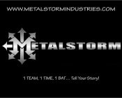 WWW.METALSTORMINDUSTRIES.COM METALSTORM 1 TEAM, 1 TIME, 1 BAT...TELL YOUR STORY!