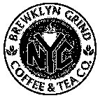 BREWKLYN GRIND COFFEE & TEA CO. ROASTEDFRESH DAILY NYC AUTHENTICALLY BROOKLYN
