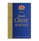 C LIGHTS BOX ROYALE CLASSIC IMPECCABLE BLEND OF EXCLUSIVE TOBACCOS 20 CLASS A CIGARETTES FILTER KINGS