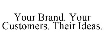 YOUR BRAND. YOUR CUSTOMERS. THEIR IDEAS.