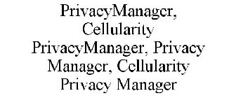 PRIVACYMANAGER, CELLULARITY PRIVACYMANAGER, PRIVACY MANAGER, CELLULARITY PRIVACY MANAGER