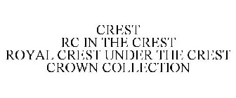 CREST RC IN THE CREST ROYAL CREST UNDER THE CREST CROWN COLLECTION