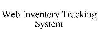 WEB INVENTORY TRACKING SYSTEM