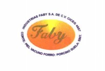 FABY INDUSTRIAS FABY S.A. DE C.V. CICEG4687 CORTE: PIEL VACUNO FORRO: PORCINO SUELA: SINT.