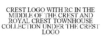 CREST LOGO WITH RC IN THE MIDDLE OF THE CREST AND ROYAL CREST TOWNHOUSE COLLECTION UNDER THE CREST LOGO