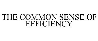 THE COMMON SENSE OF EFFICIENCY