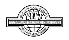 PITT PITTSBURGH PANTHERS TEAM STORE WORLD HEADQUARTERS FOR PANTHERS MERCHANDISE