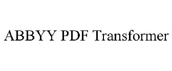 ABBYY PDF TRANSFORMER