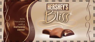 HERSHEY'S BLISS MILK CHOCOLATE WITH A MELTAWAY CENTER
