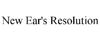 NEW EAR'S RESOLUTION