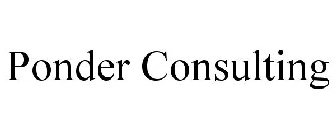 PONDER CONSULTING