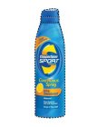 S COPPERTONE SPORT SUNSCREEN CLEAR NO-RUB SPRAY CONTINUOUS SPRAY ULTRA SWEATPROOF WATERPROOF BROAD SPECTRUM UVA/UVB PROTECTION SPRAYS AT ANY ANGLE