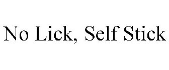 NO LICK, SELF STICK