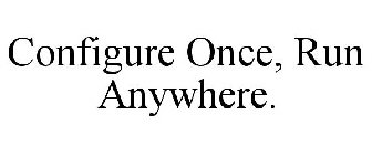 CONFIGURE ONCE, RUN ANYWHERE.