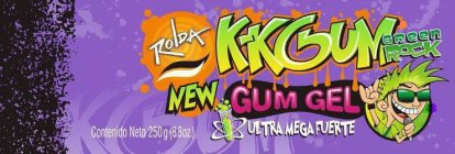 ROLDA K-KGUM GREEN ROCK NEW GUM GEL ULTRA MEGA FUERTE CONTENIDO NETO 250 G (8.8OZ.)
