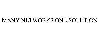 MANY NETWORKS ONE SOLUTION