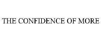 THE CONFIDENCE OF MORE