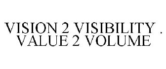 VISION 2 VISIBILITY . VALUE 2 VOLUME