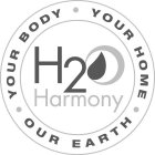 H2O HARMONY YOUR BODY · YOUR HOME · OUR EARTH ·