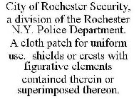 CITY OF ROCHESTER SECURITY