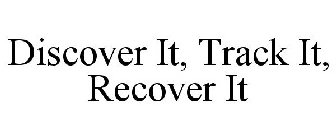 DISCOVER IT, TRACK IT, RECOVER IT