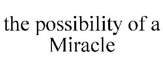 THE POSSIBILITY OF A MIRACLE