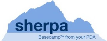 SHERPA BASECAMP FROM YOUR PDA