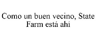 COMO UN BUEN VECINO, STATE FARM ESTÁ AHÍ