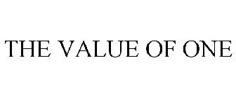 THE VALUE OF ONE