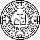 SIGILLUM · COLEGII · LACUS · ERIENSIS 1856 PS. XC 17.