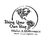 BRING YOUR OWN BAG MAKE A DIFFERENCE WWW.CONSERVINGNOW.COM