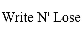 WRITE N' LOSE