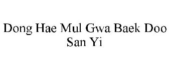 DONG HAE MUL GWA BAEK DOO SAN YI