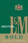 L&M BOLD MENTHOL 20 CLASS A CIGARETTES L &M