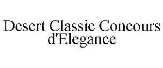 DESERT CLASSIC CONCOURS D'ELEGANCE