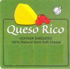 WISCONSIN CHEESE QUESO RICO FEATHER SHREDDED 100% NATURAL SEMI-SOFT CHEESE