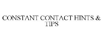 CONSTANT CONTACT HINTS & TIPS