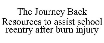 THE JOURNEY BACK RESOURCES TO ASSIST SCHOOL REENTRY AFTER BURN INJURY
