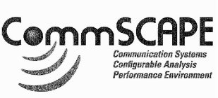 COMMSCAPE COMMUNICATION SYSTEMS CONFIGURABLE ANALYSIS PERFORMANCE ENVIRONMENT