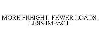 MORE FREIGHT. FEWER LOADS. LESS IMPACT.