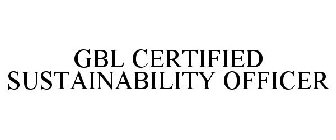 GBL CERTIFIED SUSTAINABILITY OFFICER