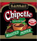 SANSAE CHIPOTLE K GOURMET HOT SAUCE PICANTE GOURMET ROASTED PEPPER NO PRESERVATIVES 100% NATURAL SIN PRESERVANTES