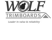 WOLF TRIMBOARDS LEADER IN VALUE & RELIABILITY
